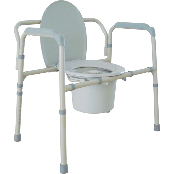 Heavy Duty Bariatric Folding Bedside Commode Seat - Click Image to Close